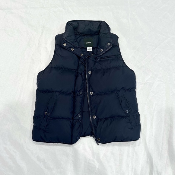 J. Crew Navy Puffer Vest - Picture 1 of 3